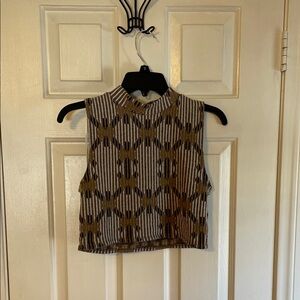 Anthropology Knit Crop Top and Skirt Set